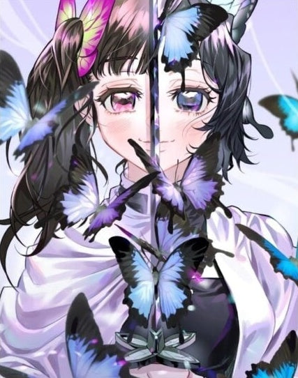 Demon Slayer In Two – Anime Paint By Numbers Kit