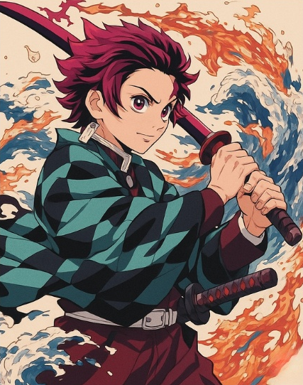 Demon Slayer Poster Tanjiro – Anime Paint By Numbers Kit