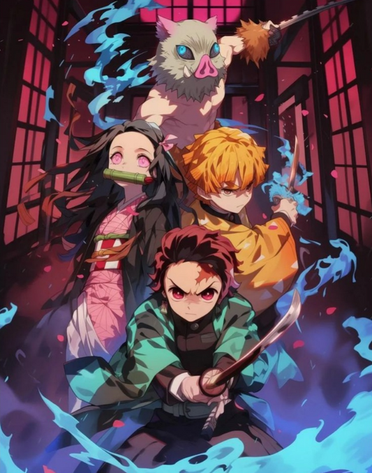 Demon Slayer The Team – Anime Paint By Numbers Kit