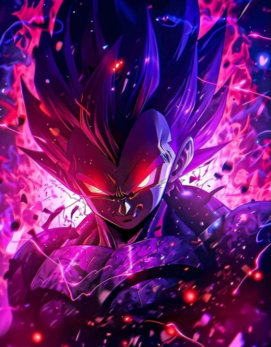Dragon Ball Z Vegeta Purple Rage – Anime Diamond Painting