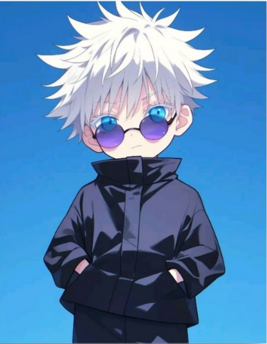 Jujutsu Kaisen Gojo Chibi Shades Swagger - Anime Paint By Numbers Kit