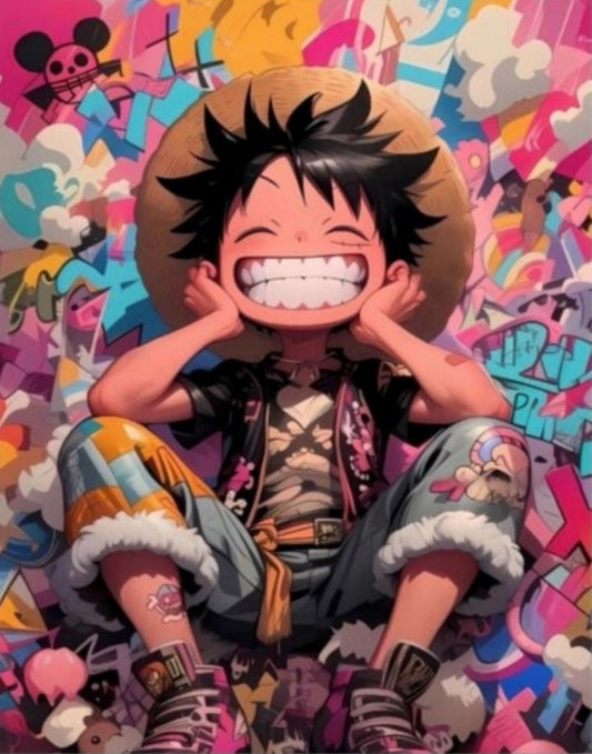 One Piece Luffy Happy As never – Anime Paint By Numbers Kit