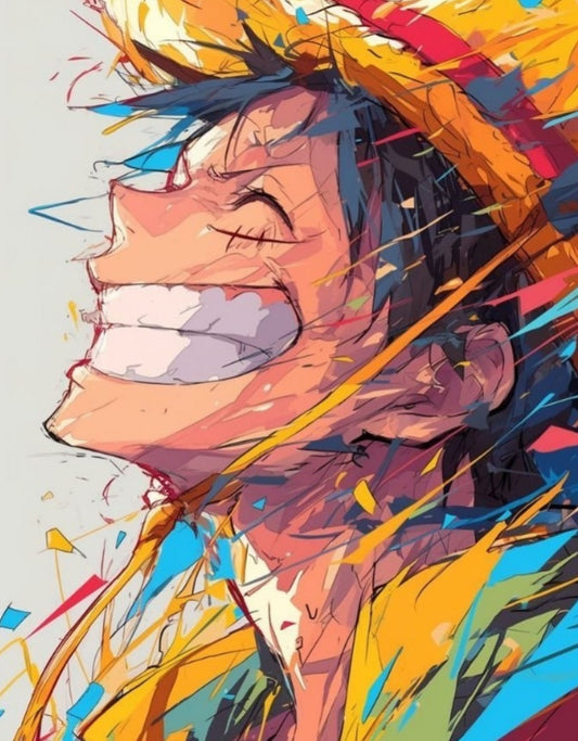 One Piece Smiling Luffy - Anime Paint By Numbers Kit