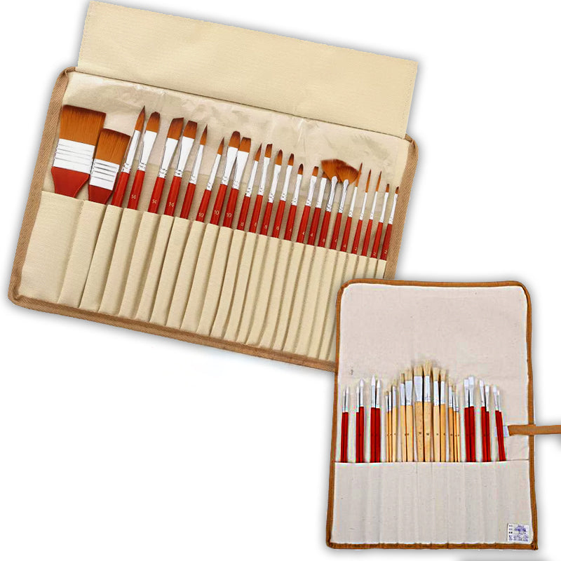 Paint Brush Storage for Acrylic Oil Watercolor Paint Brush Roll up Case Paint Brush Holder