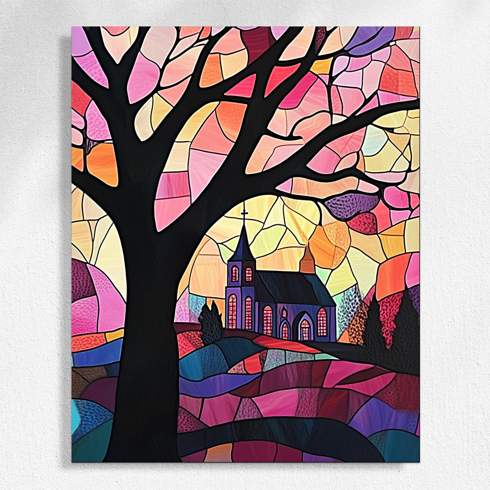 Tree - framed Church