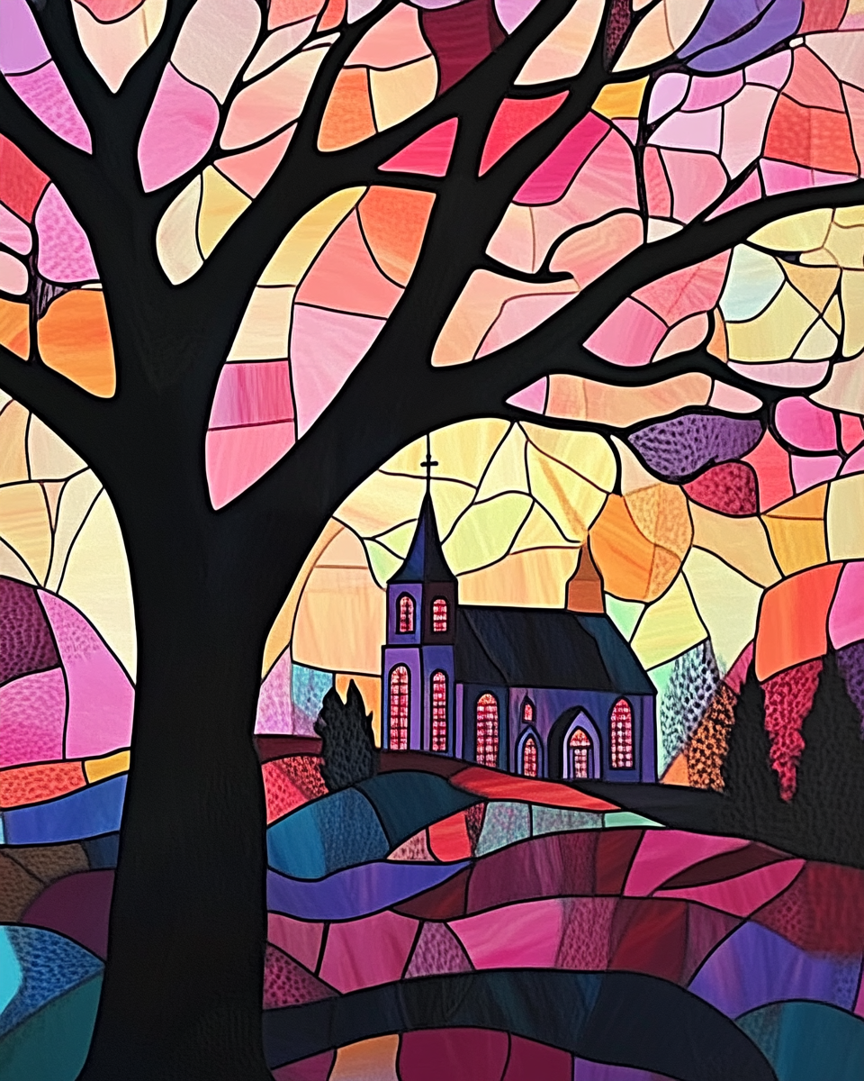 Tree - framed Church