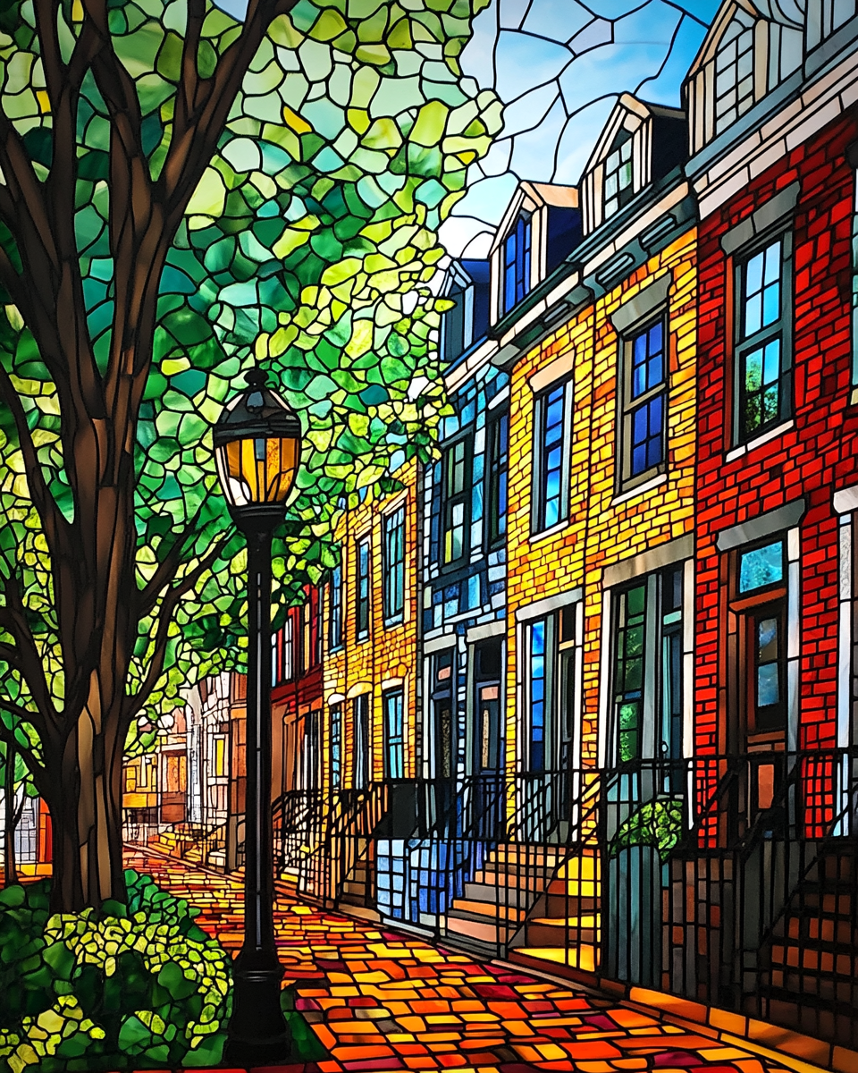 Sun - lit Mansion in Greenery