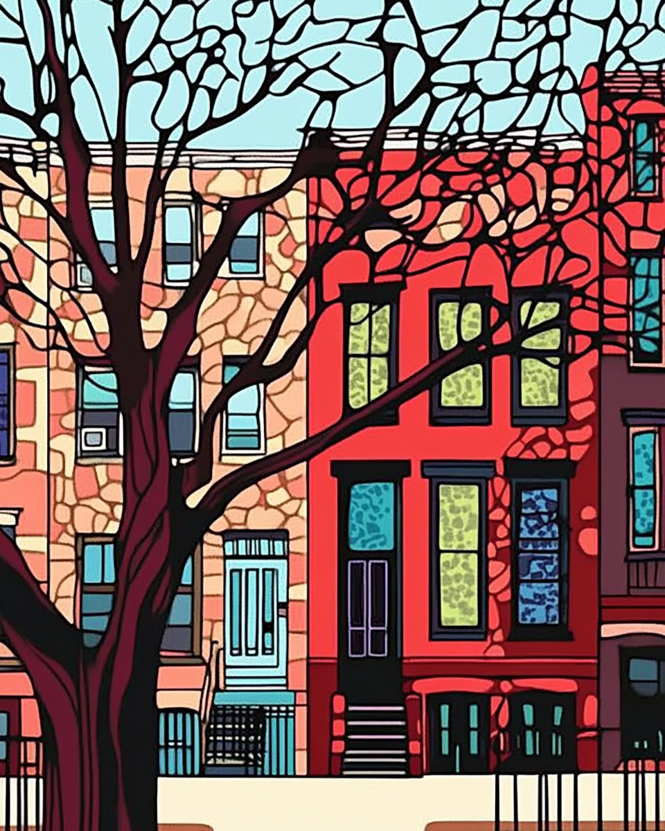 City - side Trees and Homes