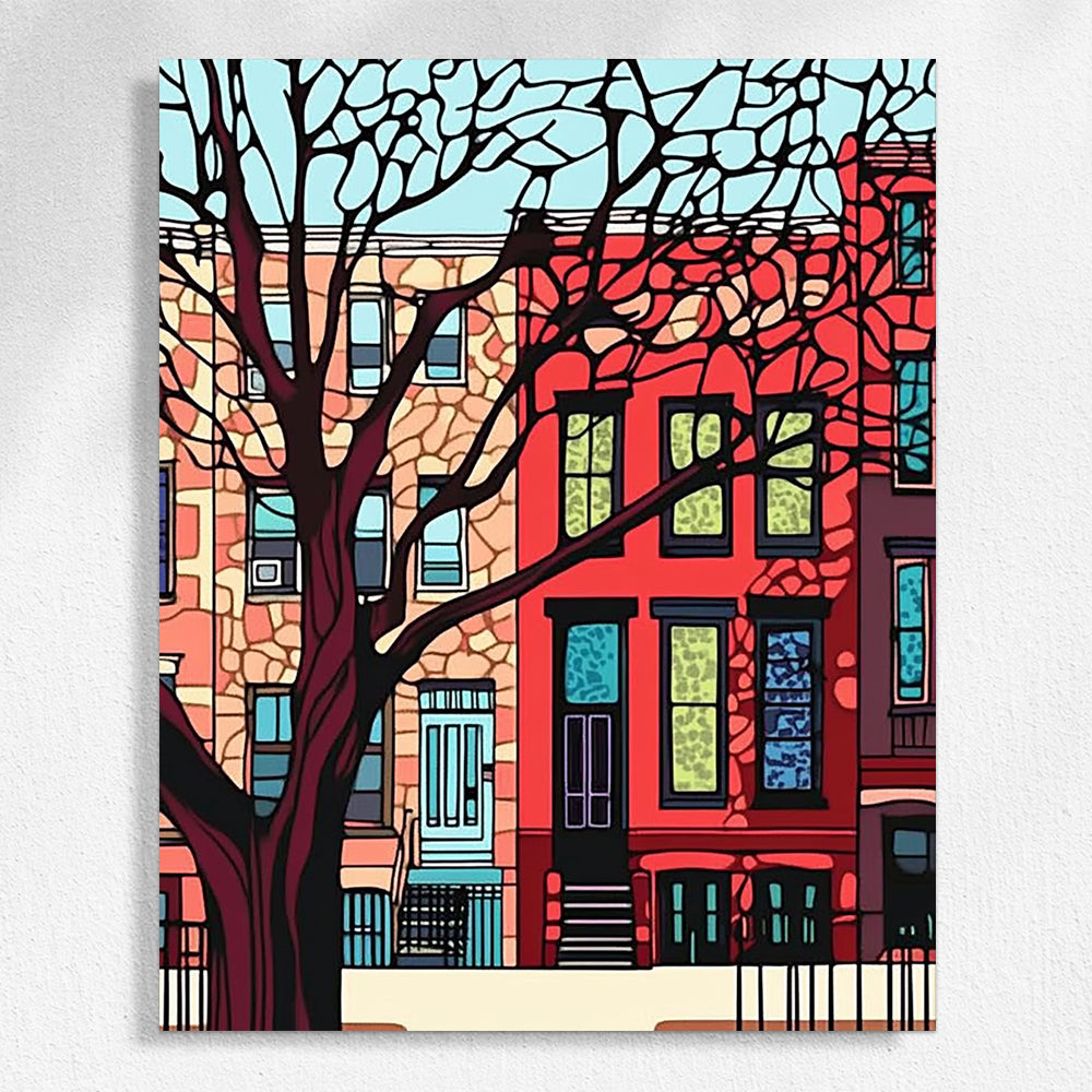 City - side Trees and Homes