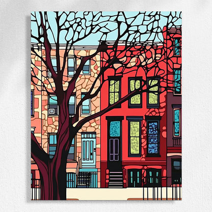 City - side Trees and Homes