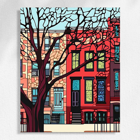 City - side Trees and Homes