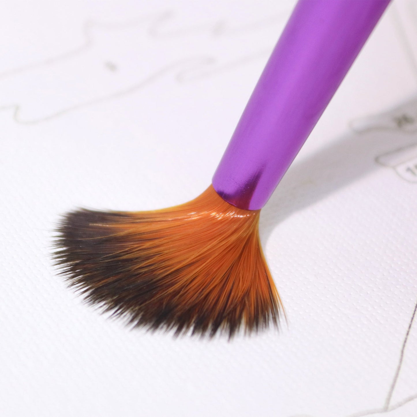 Purple 12pcs Paint Brushes