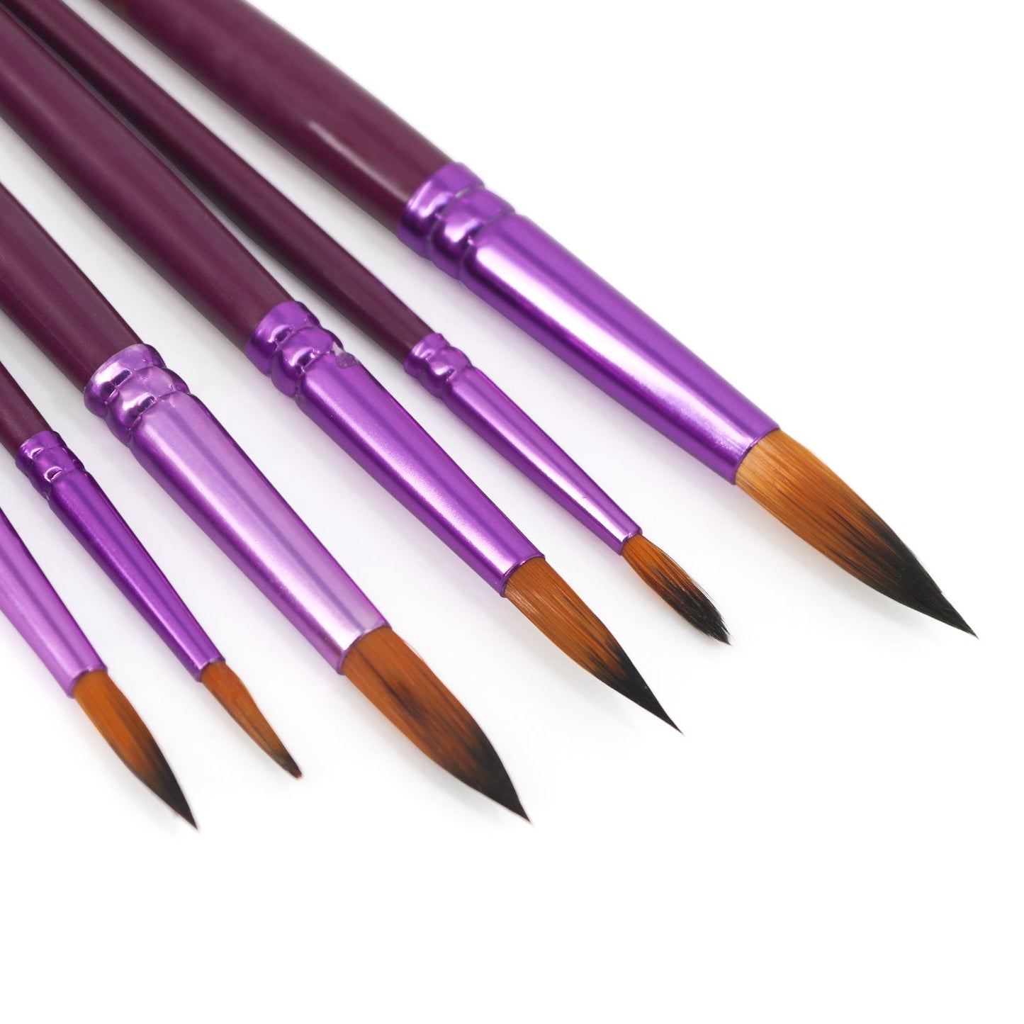 Purple 12pcs Paint Brushes