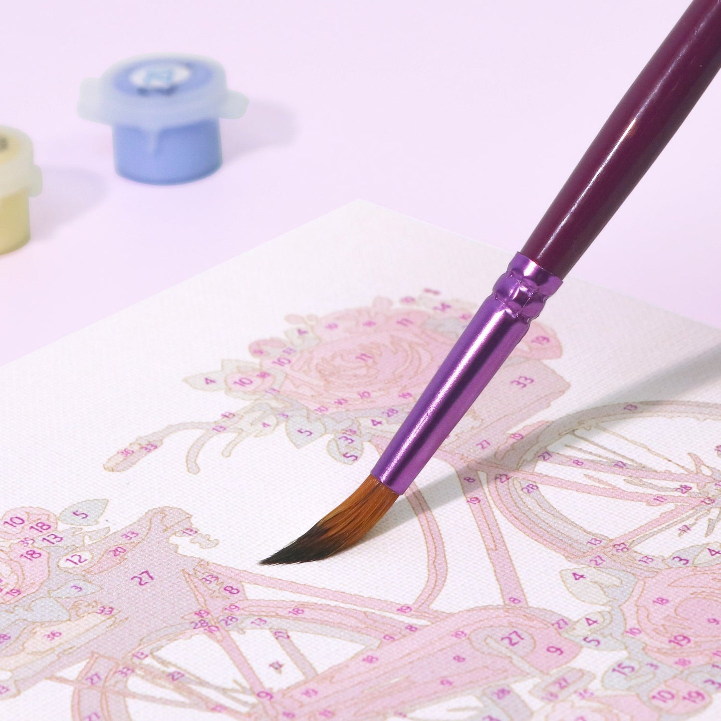 Purple 12pcs Paint Brushes