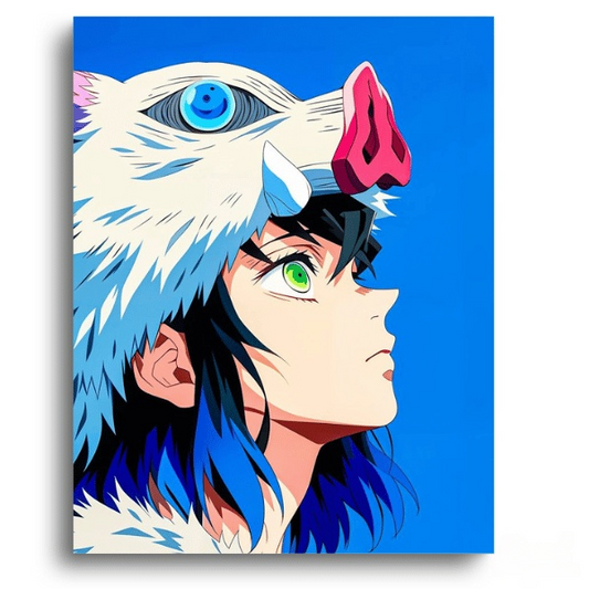 Demon Slayer Blue Inosuke Hashibira – Anime Paint By Numbers Kit