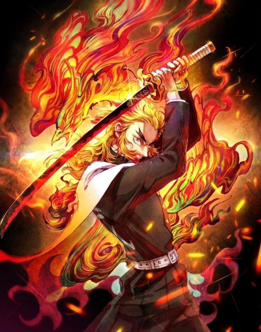 Demon Slayer Fire It UP – Anime Paint By Numbers Kit