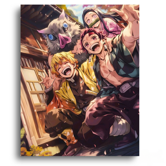 Demon Slayer Happy as Never – Anime Paint By Numbers Kit