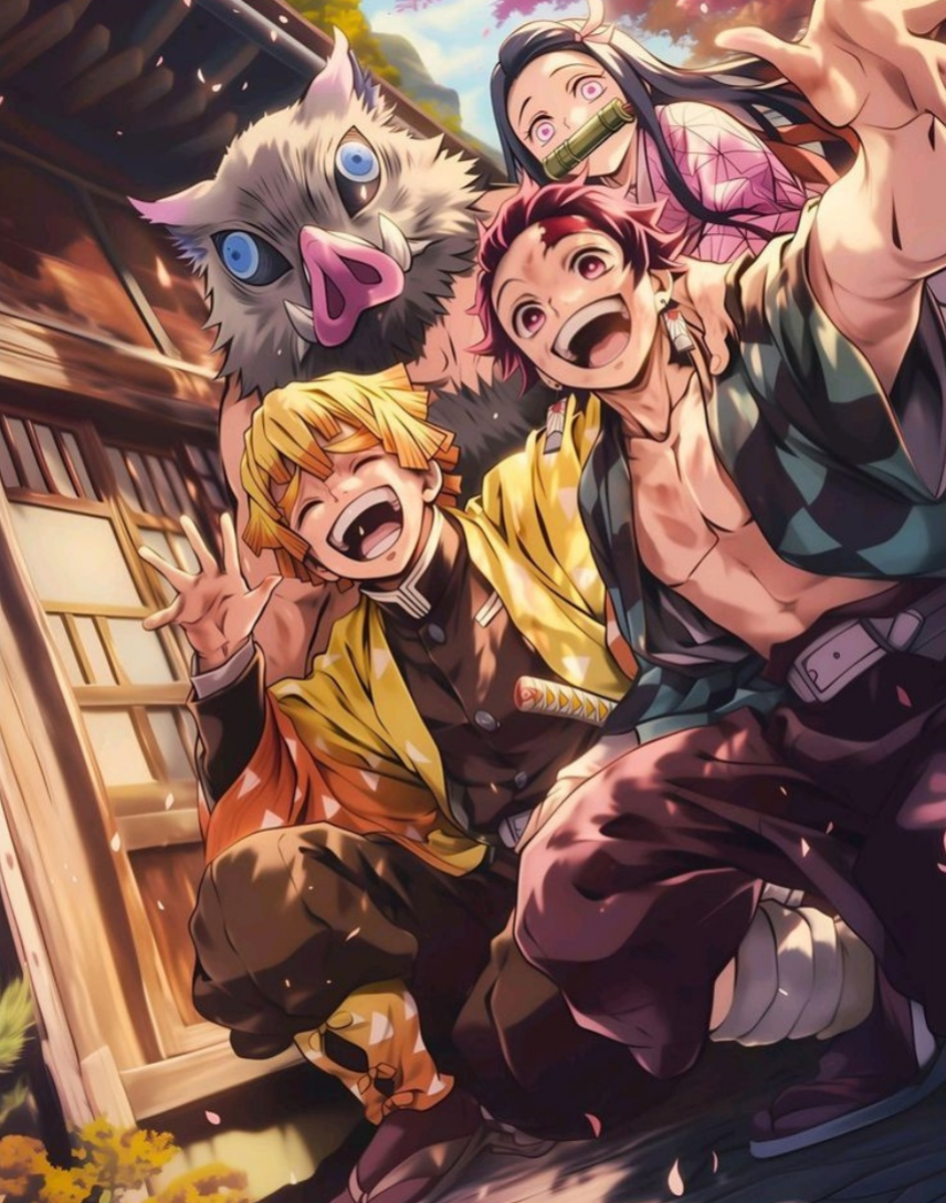 Demon Slayer Happy as Never – Anime Paint By Numbers Kit