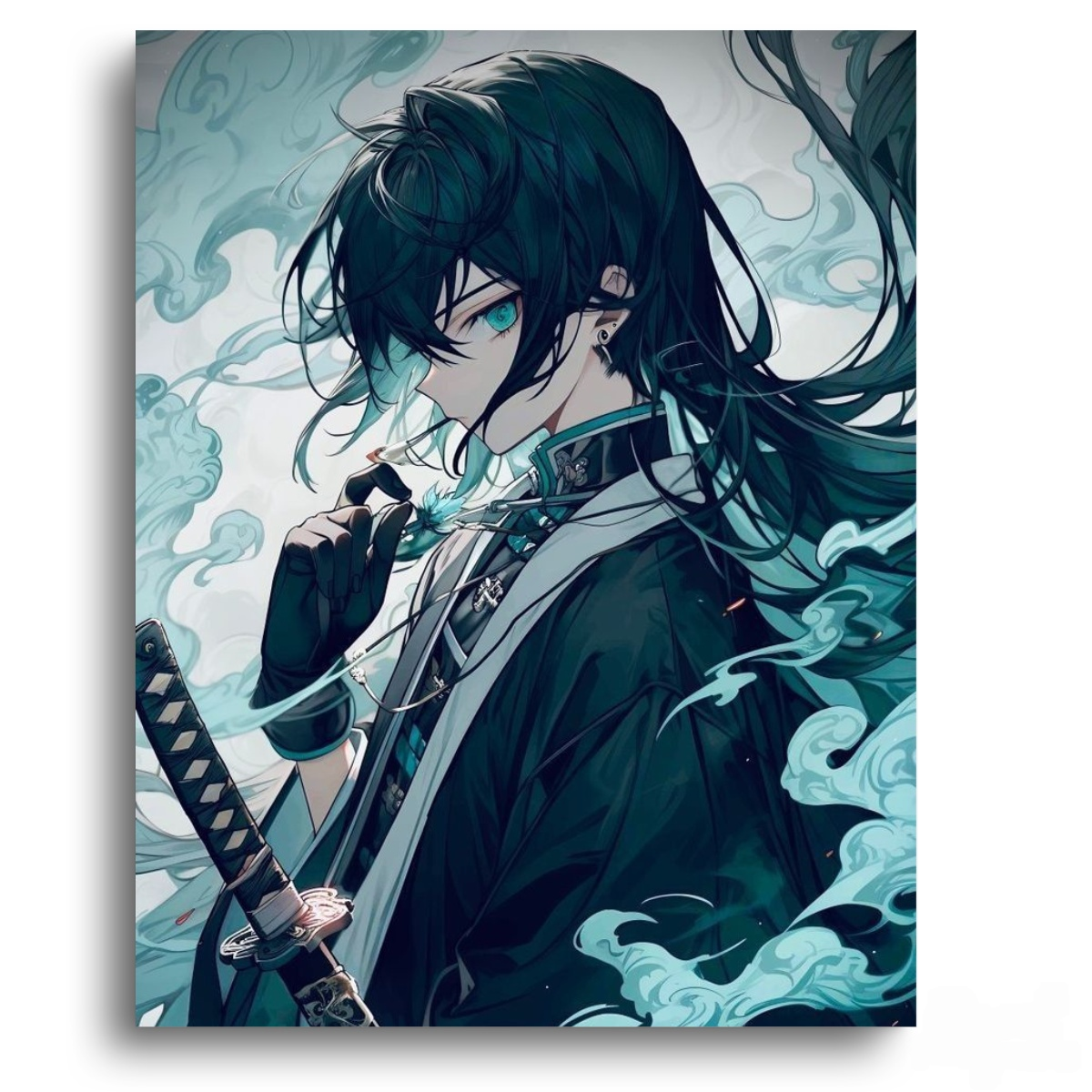 Demon Slayer Muichiro Tokito Look – Anime Paint By Numbers Kit