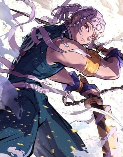 Demon Slayer Tengen Uzui Sound Breathing – Anime Paint By Numbers Kit