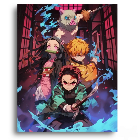 Demon Slayer The Team – Anime Paint By Numbers Kit