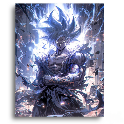 Dragon Ball Z Goku Blue Thunder – Anime Paint By Numbers Kit