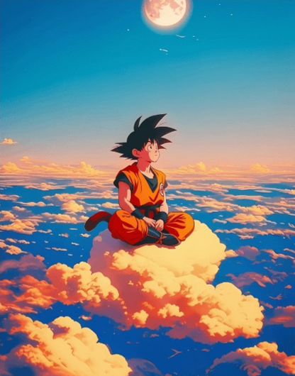 Dragon Ball Z Goku Cloud Serenity – Anime Paint By Numbers Kit