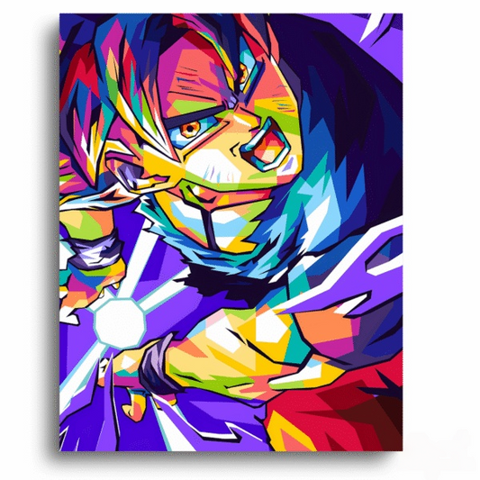 Dragon Ball Z Goku Kamehame ha Pop Art - Anime Paint By Numbers Kit