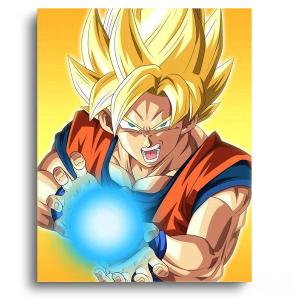 Dragon Ball Z Goku Super Saiyan Kamehameha – Anime Paint By Numbers Kit