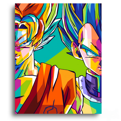 Dragon Ball Z: Goku & Vegeta – Anime Paint By Numbers Kit
