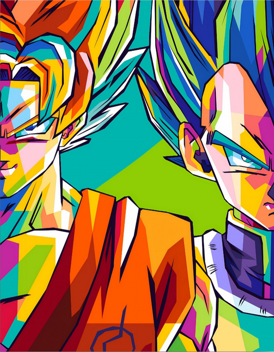 Dragon Ball Z: Goku & Vegeta – Anime Paint By Numbers Kit