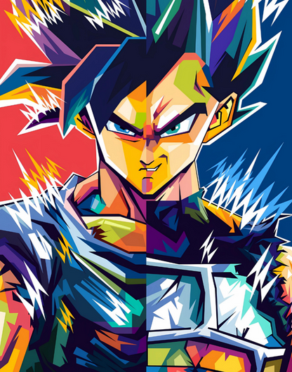 Dragon Ball Z Goku and Vegeta Anime - Paint By Numbers Kit