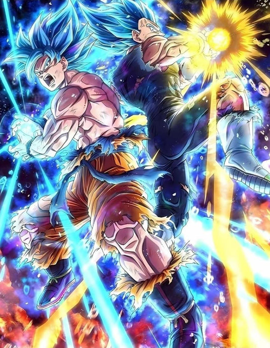 Dragon Ball Z Ice & Fire Fight – Anime Diamond Painting