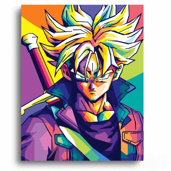 Dragon Ball Z: Trunks Super Saiyan Pop Art – Anime Paint By Numbers Kit