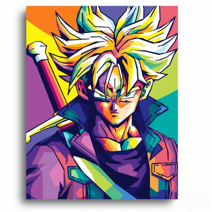 Dragon Ball Z: Trunks Super Saiyan Pop Art – Anime Paint By Numbers Kit