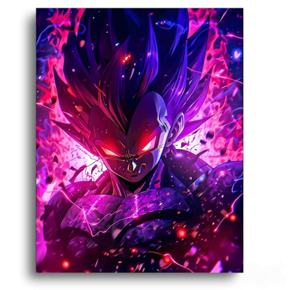 Dragon Ball Z Vegeta Purple Rage – Anime Diamond Painting