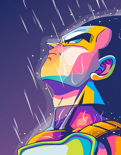 Dragon Ball Z: Vegeta Sky Fall – Anime Paint By Numbers Kit