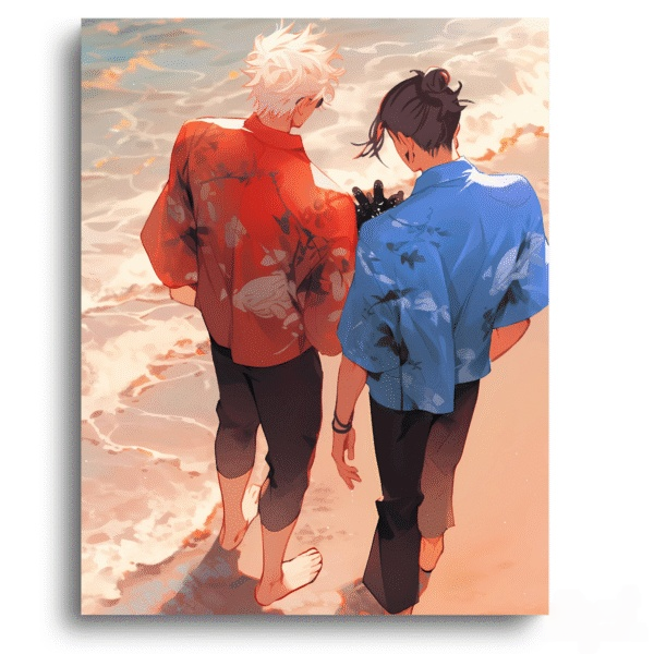 Jujutsu Kaisen Gojo and Geto on The Beach - Anime Paint By Numbers Kit