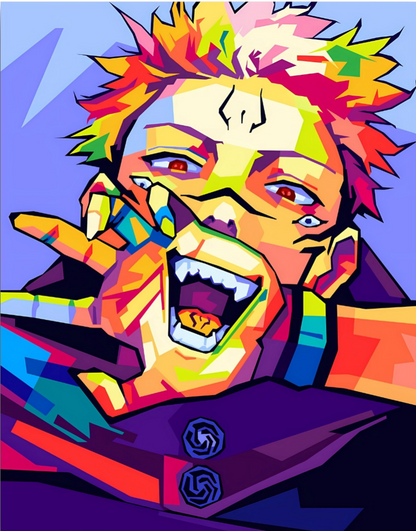 Jujutsu Kaisen Sukuna Hand Mouth - Anime Paint By Numbers Kit