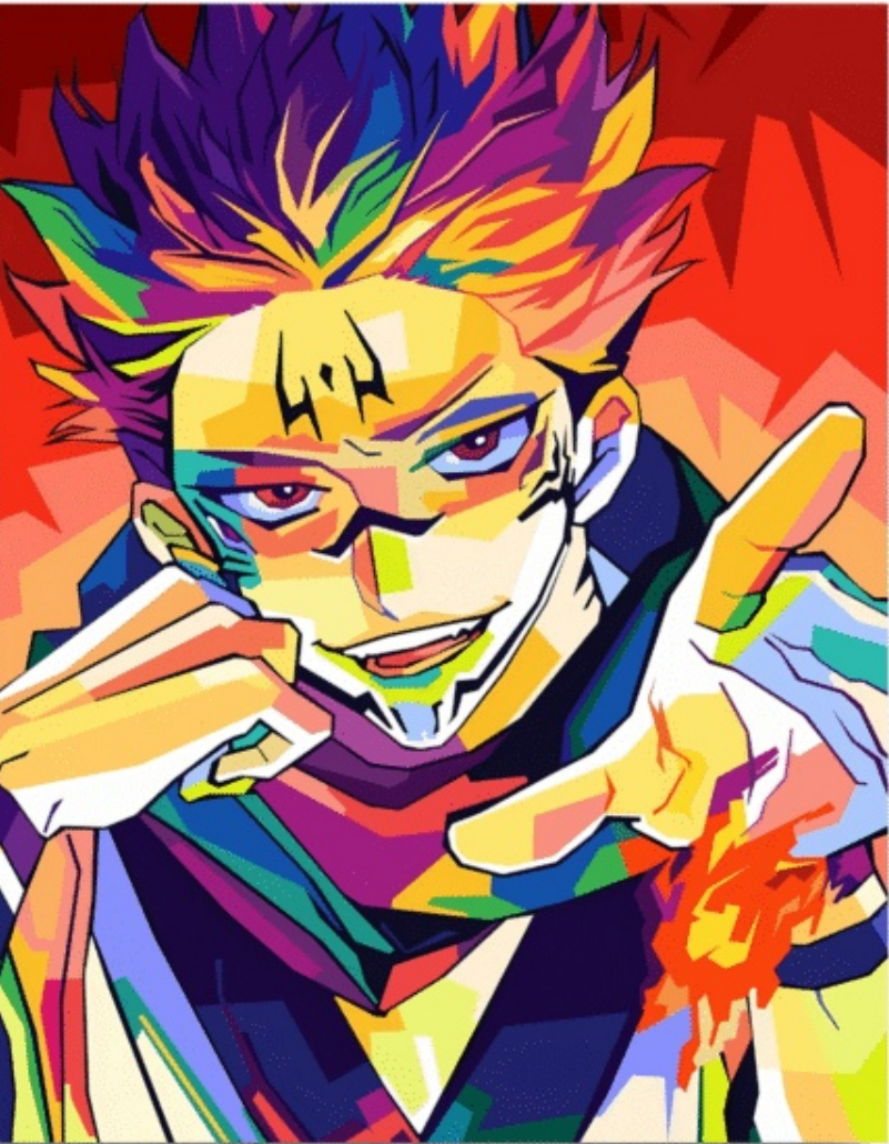 Jujutsu Kaisen Sukuna Ryomen - Anime Paint By Numbers Kit