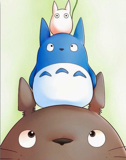 My Neighbor Totoro Funny Three - Anime Paint By Numbers Kit
