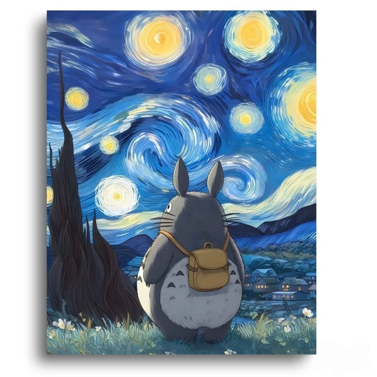 My Neighbor Totoro Starry Night - Anime Paint By Numbers Kit