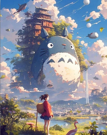 My Neighbor Totoro The City - Anime Paint By Numbers Kit