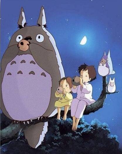 My Neighbor Totoro Tree Climbing - Anime Paint By Numbers Kit