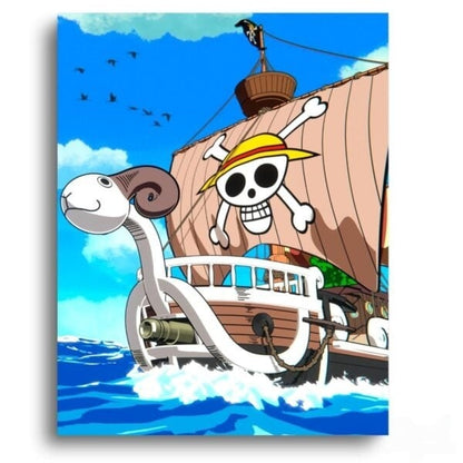 One Piece Going Merry - Anime Paint By Numbers Kit