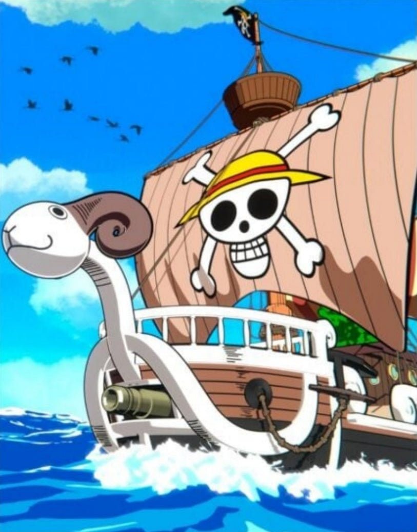 One Piece Going Merry - Anime Paint By Numbers Kit