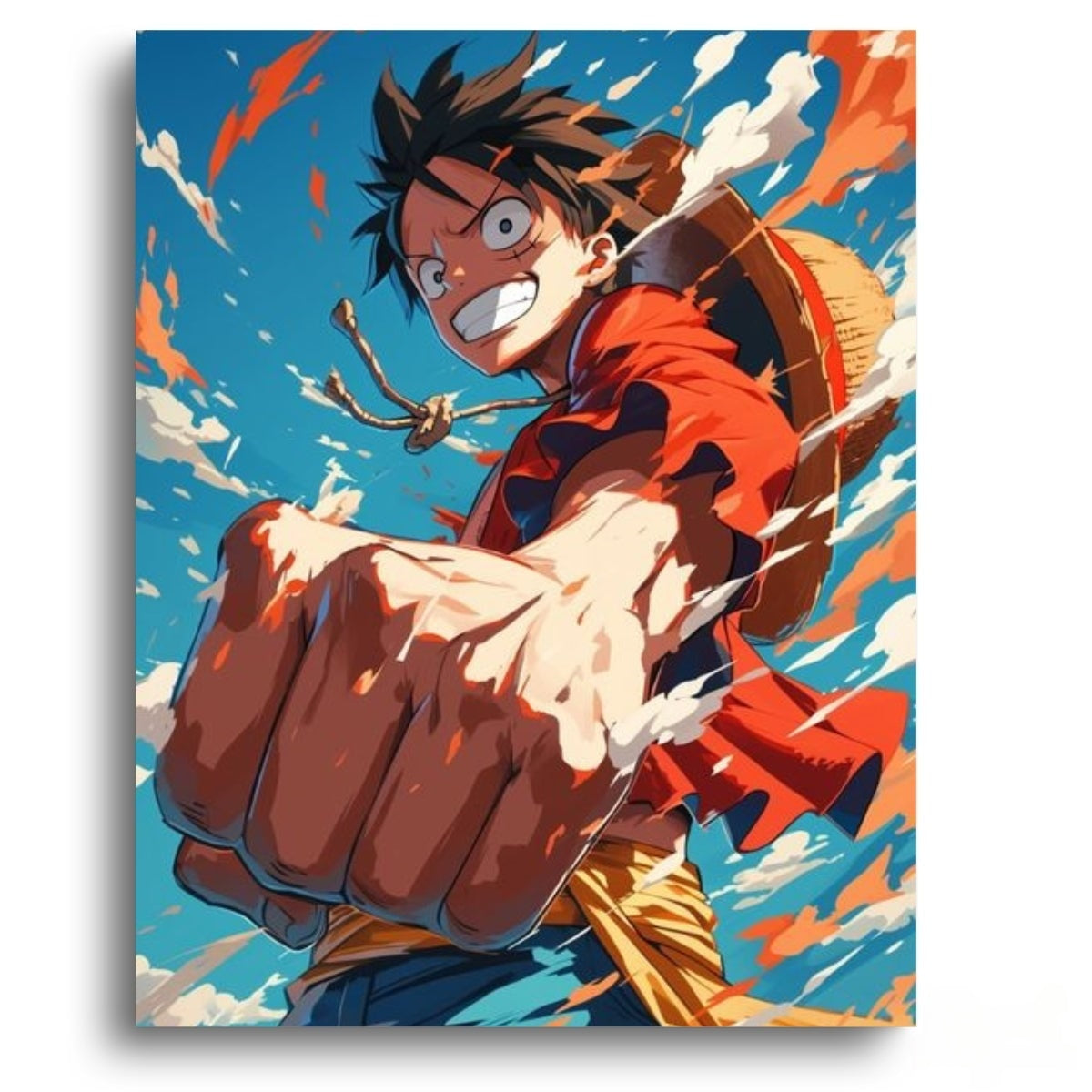 One Piece Luffy Fist - Anime Paint By Numbers Kit