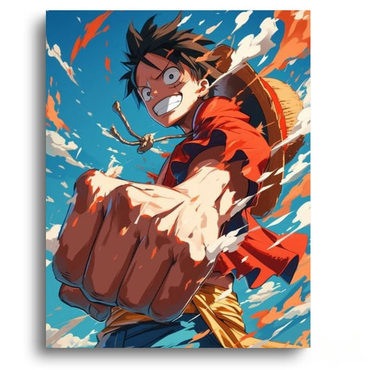 One Piece Luffy Fist - Anime Paint By Numbers Kit