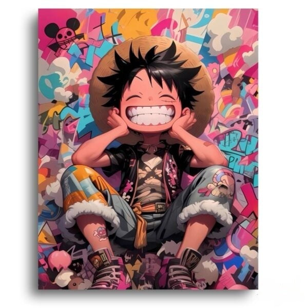 One Piece Luffy Happy As never – Anime Paint By Numbers Kit