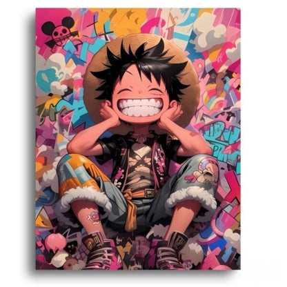 One Piece Luffy Happy As never – Anime Paint By Numbers Kit